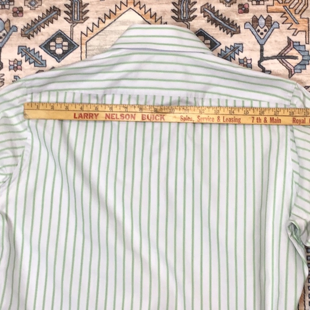 BOSS Hugo Boss Regular Fit Cotton Pinstripe Long Sleeve Dress Shirt Sz.15.5 - Picture 7 of 9